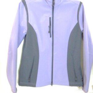 NORTH END~Women's Size PS~Sport Jacket~Lavender/Gray~3 Zipper Pockets-Drawstring